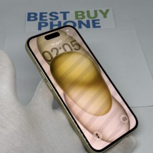 iPhone 15 256GB geel /100% batt /krasvrij /garantie