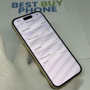 iPhone 15 256GB geel /100% batt /krasvrij /garantie