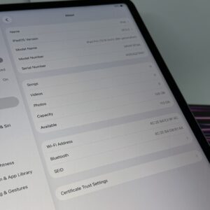 iPad Pro 12,9 M2 128GB grijs /krasvrij /99% batt /garantie