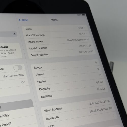 IMG_6039 2 iPad 9e 64GB grijs /krasvrij /97% batt /garantie