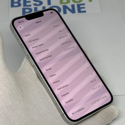 iPhone 16E 256GB wit /ongebruikt + 12 maanden garantie