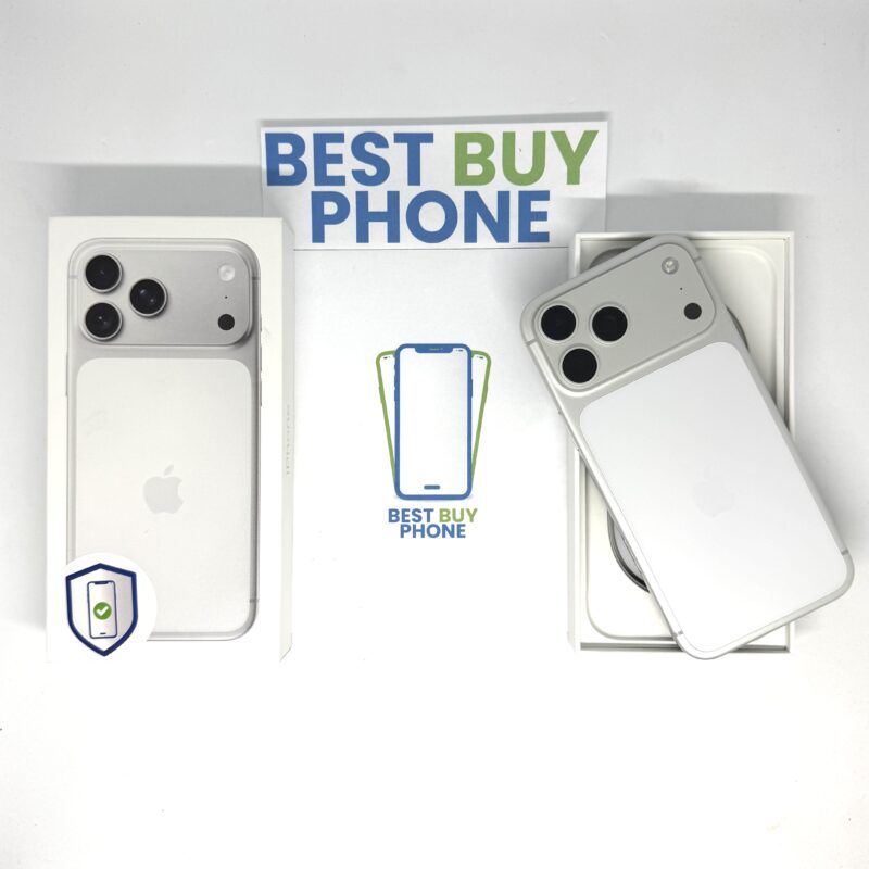 iPhone 17 Pro Max 256GB zilver /krasvrij glas /100% batt /garantie