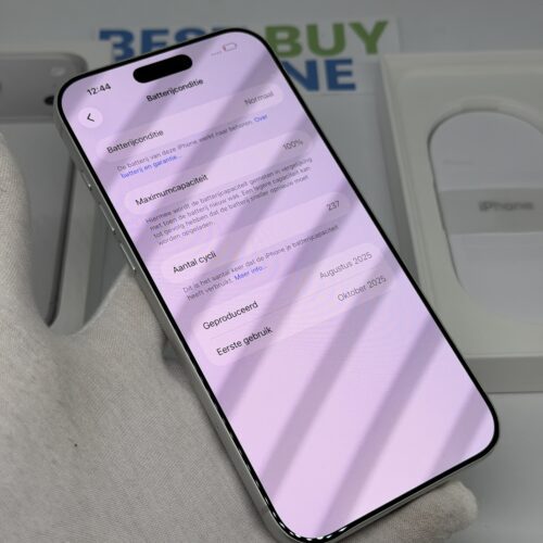IMG_6100 iPhone 17 Pro Max 256GB zilver /krasvrij glas /100% batt /garantie