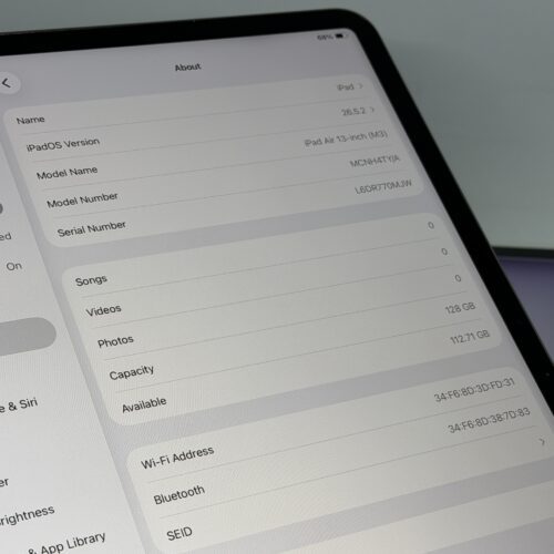 IMG_6147 iPad Air 6e 13 inch M3 128GB grijs /krasvrij /100% batt /garantie