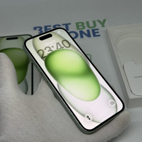 iPhone 15 128GB groen /zeer net /87% batt /garantie