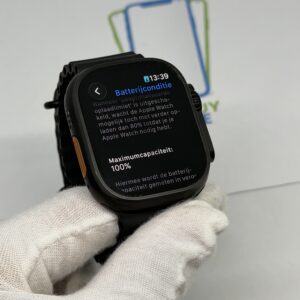 Apple Watch Ultra 3 zwart oceaan band /krasvrij glas /100% batt /garantie