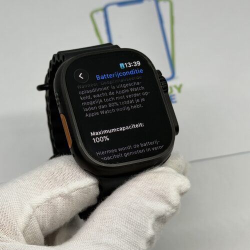 Apple Watch Ultra 3 zwart oceaan band /krasvrij glas /100% batt /garantie