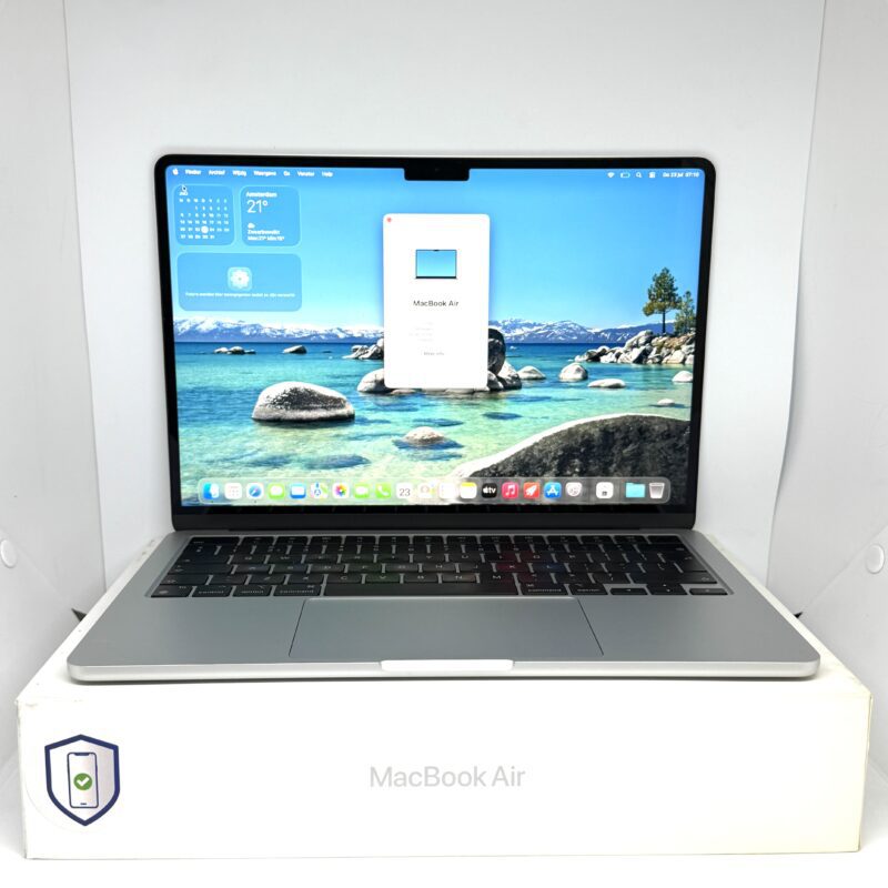 MacBook Air M3 512GB zilver /100% batt /krasvrij /garantie