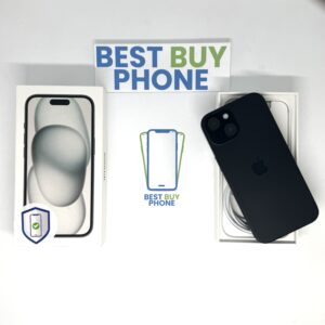 iPhone 15 128GB zwart /98% batt /krasvrij /garantie