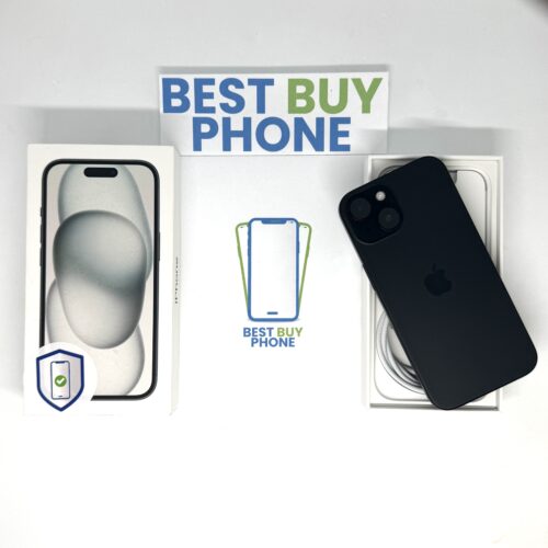 iPhone 15 128GB zwart /98% batt /krasvrij /garantie