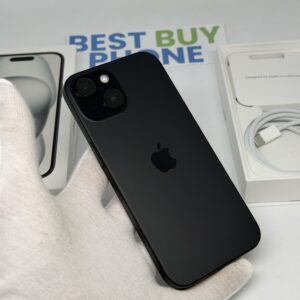 iPhone 15 128GB zwart /98% batt /krasvrij /garantie