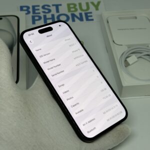 iPhone 15 128GB zwart /98% batt /krasvrij /garantie