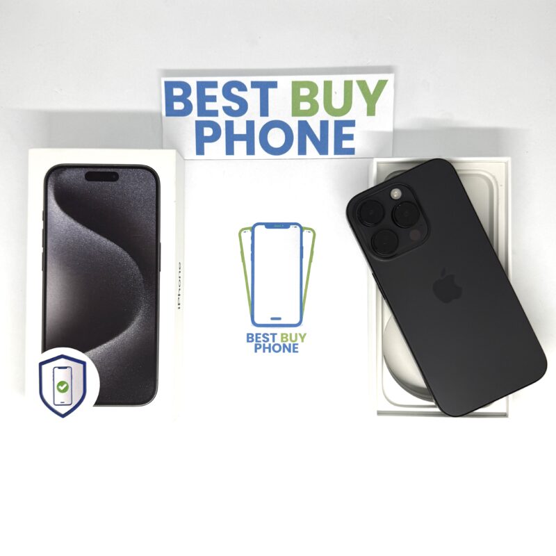iPhone 15 Pro 128GB zwart /zeer net /87% batt /garantie