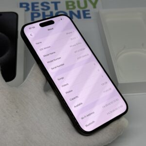 iPhone 15 Pro 128GB zwart /zeer net /87% batt /garantie