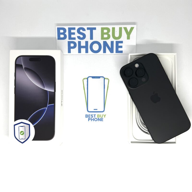 iPhone 16 Pro 256GB zwart /krasvrij /100% batt /garantie