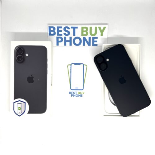iPhone 16 Plus 128GB zwart /krasvrij /93% batt /garantie