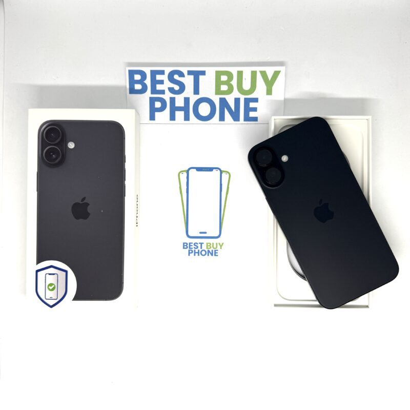 iPhone 16 Plus 128GB zwart /krasvrij /93% batt /garantie