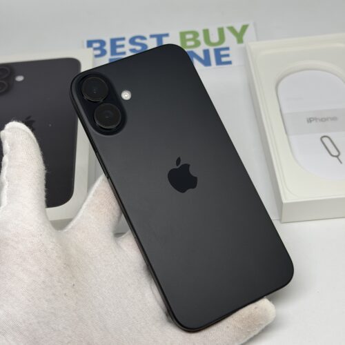iPhone 16 Plus 128GB zwart /krasvrij /93% batt /garantie