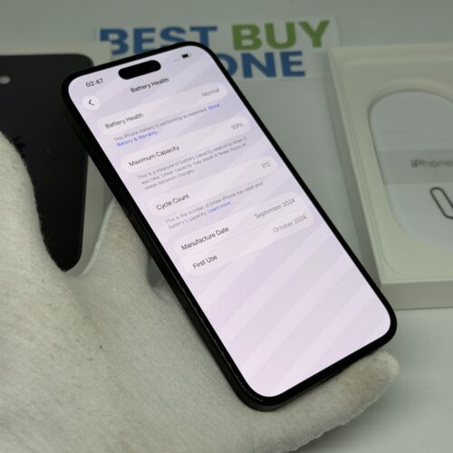 iPhone 16 Plus 128GB zwart /krasvrij /93% batt /garantie