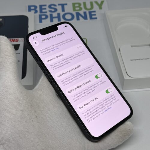 iPhone 13 128GB zwart /krasvrij /100% batt /garantie