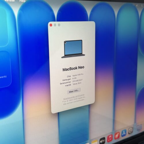 MacBook Neo 256GB indigo /100% batt /krasvrij /garantie