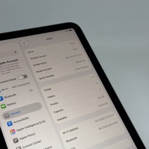 iPad mini 7e 128GB grijs 128GB /krasvrij /100% batt /garantie