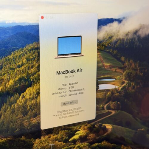 MacBook Air M1 512GB roze /licht gebruikt /86% batt /garantie