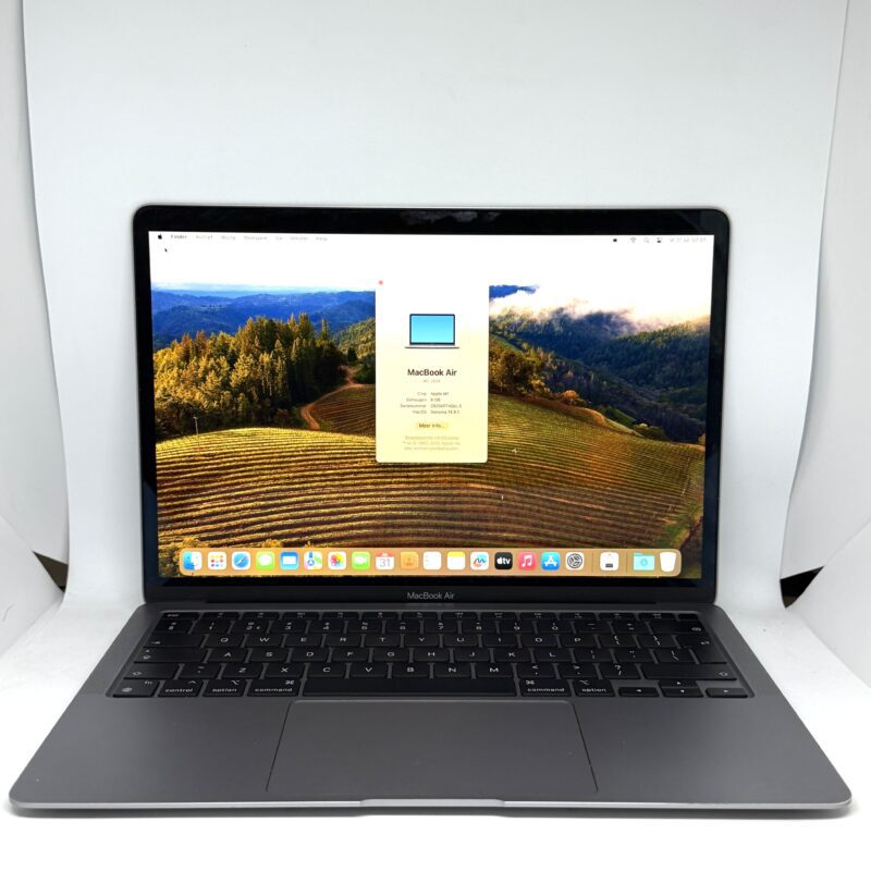 MacBook Air M1 512GB grijs /krasvrij /93% batt /garantie
