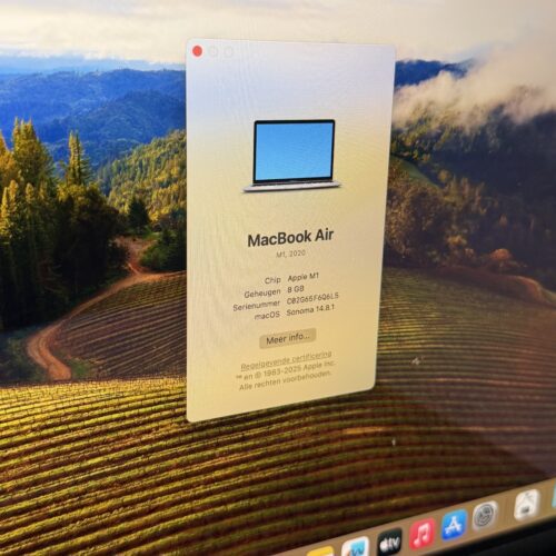 MacBook Air M1 512GB grijs /krasvrij /93% batt /garantie