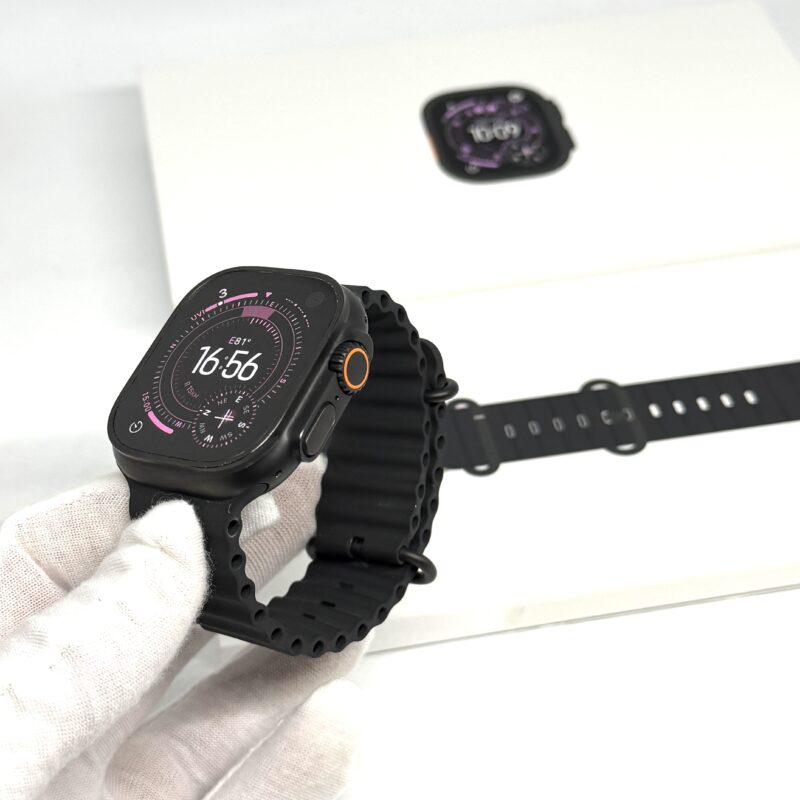 Apple Watch Ultra 3 zwart oceaan band /krasvrij glas /100% batt /garantie