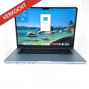 MacBook Air M4 15 inch 256GB blauw /zeer net /100% batt /garantie