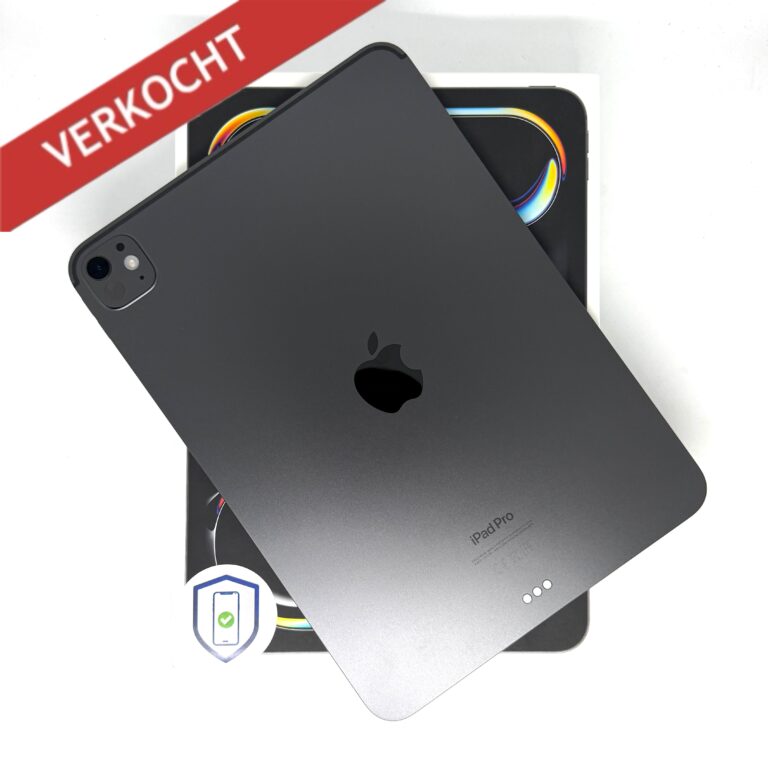 iPad Pro 11 inch M4 256GB grijs /krasvrij /100% batt /BTW