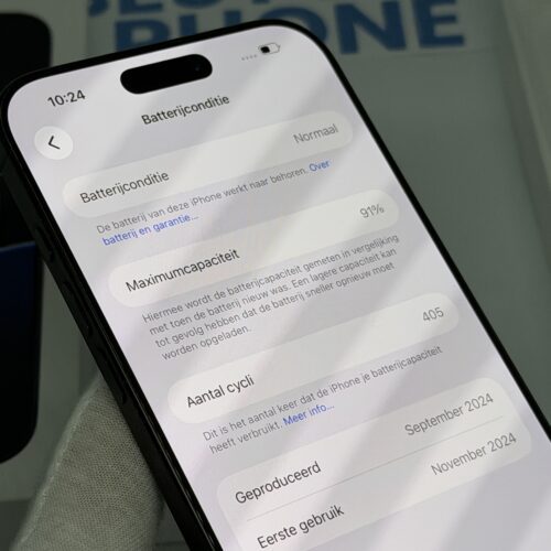 iPhone 16 Pro Max 256GB zwart /krasvrij scherm /91% batt /garantie