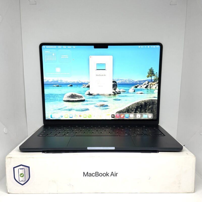 MacBook Air M4 256GB middernacht /100% batt /krasvrij /garantie