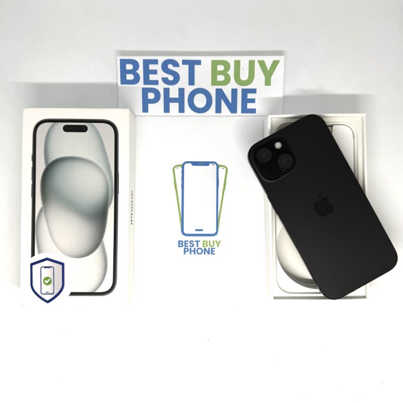iPhone 15 128GB zwart /krasvrij scherm /96% batt /garantie