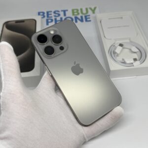 iPhone 15 Pro 256GB grijs /krasvrij /92% batt /garantie