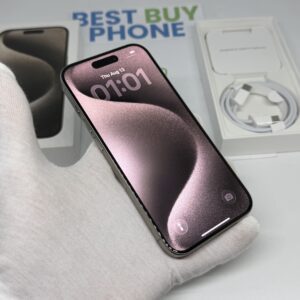 iPhone 15 Pro 256GB grijs /krasvrij /92% batt /garantie