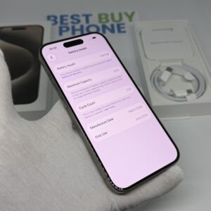 iPhone 15 Pro 256GB grijs /krasvrij /92% batt /garantie
