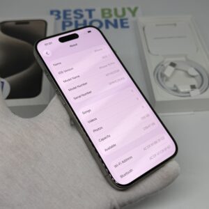 iPhone 15 Pro 256GB grijs /krasvrij /92% batt /garantie