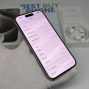 iPhone 15 Pro 256GB grijs /krasvrij /92% batt /garantie