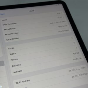 iPad Air 6e 13 inch M2 128GB grijs /krasvrij /100% batt /garantie