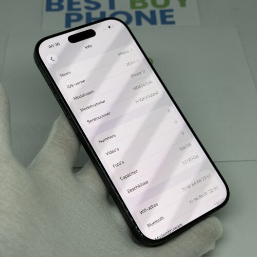 iPhone 17 256GB zwart /ongebruikt + 12 maanden garantie