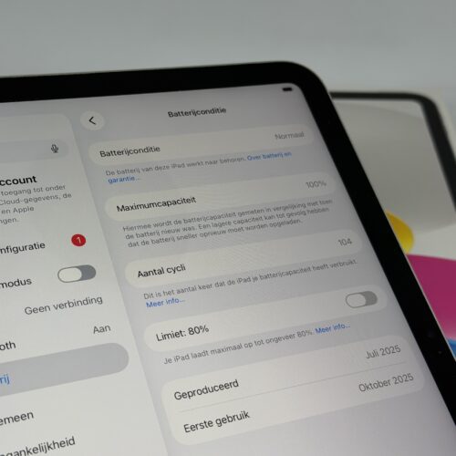 iPad 11e 128GB zilver 128GB /krasvrij /100% batt /garantie