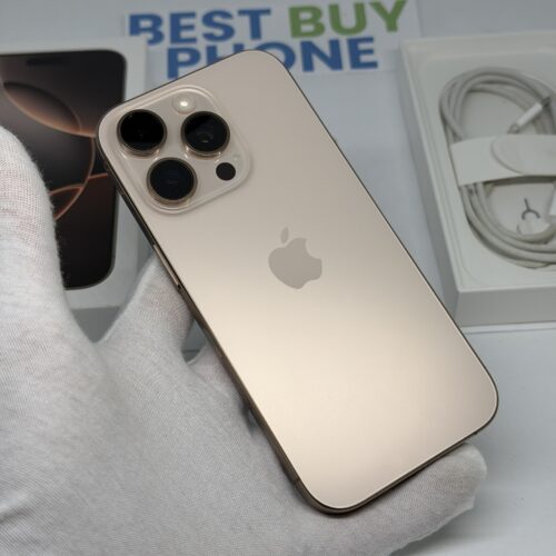 iPhone 16 Pro 512GB goud /krasvrij /88% batt /garantie