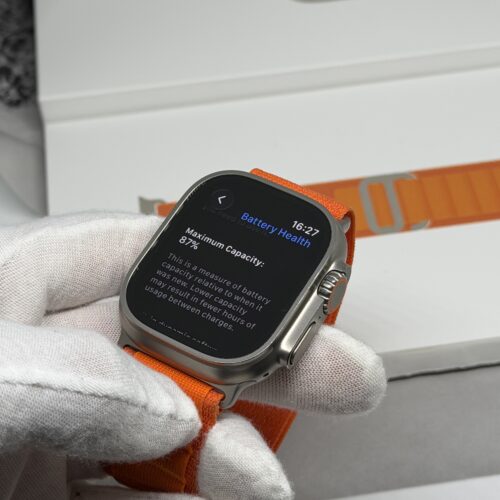 Apple Watch Ultra 1 grijs /oranje trail band /87% batt /garantie