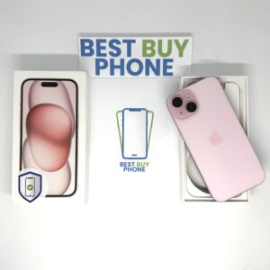 iPhone 15 256GB roze /krasvrij /89% batt /garantie