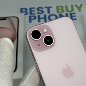 iPhone 15 256GB roze /krasvrij /89% batt /garantie
