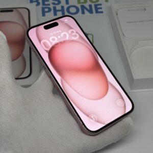 iPhone 15 256GB roze /krasvrij /89% batt /garantie
