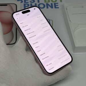 iPhone 15 256GB roze /krasvrij /89% batt /garantie