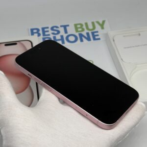 iPhone 15 256GB roze /krasvrij /89% batt /garantie